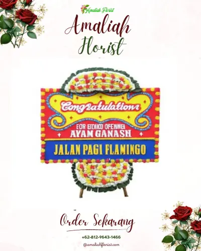 Bunga Papan Congratulation di Kebun Geran